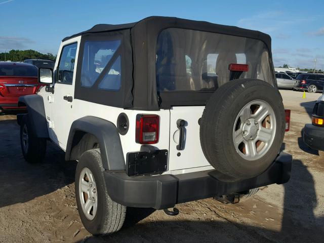 1C4AJWAG4EL127730 - 2014 JEEP WRANGLER S WHITE photo 3