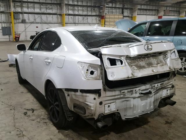 JTHBK262385077465 - 2008 LEXUS IS 250 WHITE photo 3