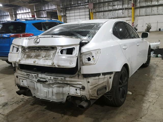 JTHBK262385077465 - 2008 LEXUS IS 250 WHITE photo 4