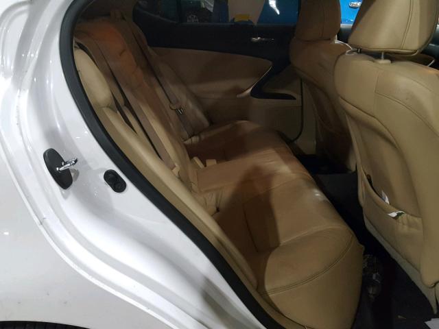 JTHBK262385077465 - 2008 LEXUS IS 250 WHITE photo 6