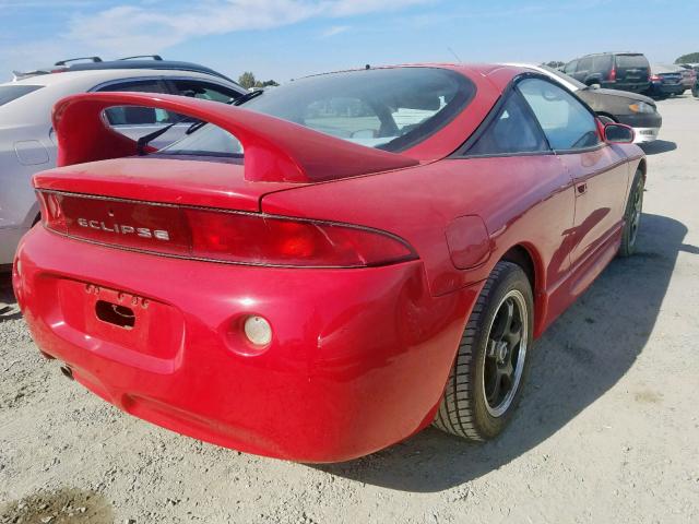 4A3AK44Y4VE111874 - 1997 MITSUBISHI ECLIPSE GS RED photo 4