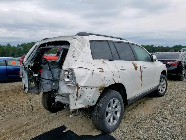 5TDZK3EHXBS031774 - 2011 TOYOTA HIGHLANDER WHITE photo 4