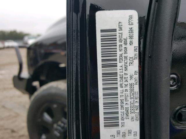 3C63D3CL9CG286995 - 2012 DODGE RAM 3500 S BLACK photo 10