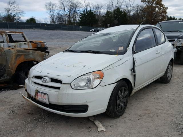 KMHCM3AC7AU157171 - 2010 HYUNDAI ACCENT BLU WHITE photo 2