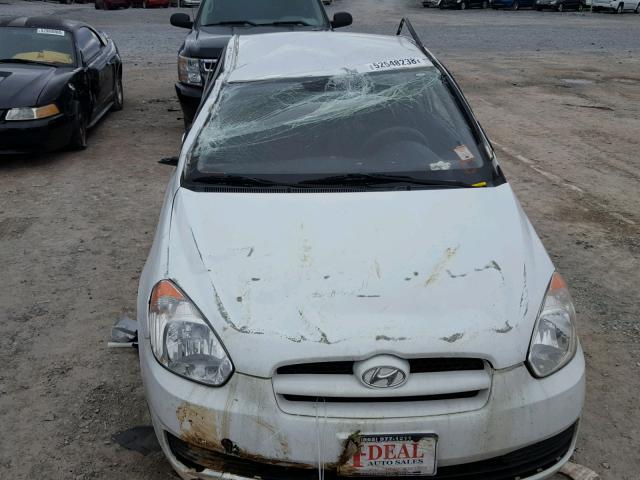 KMHCM3AC7AU157171 - 2010 HYUNDAI ACCENT BLU WHITE photo 9