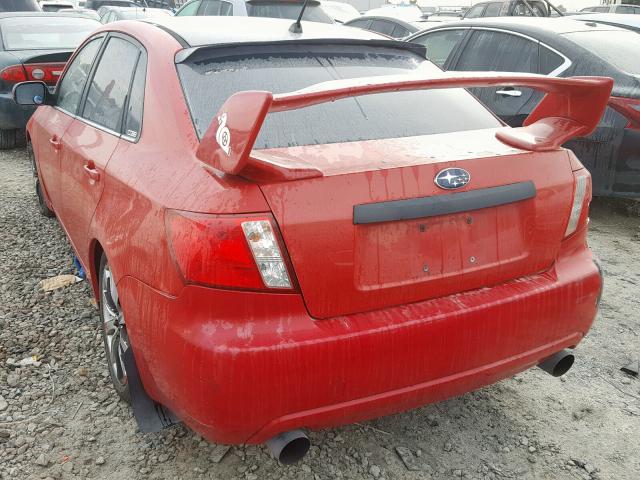 JF1GE74678G500690 - 2008 SUBARU IMPREZA WR RED photo 3