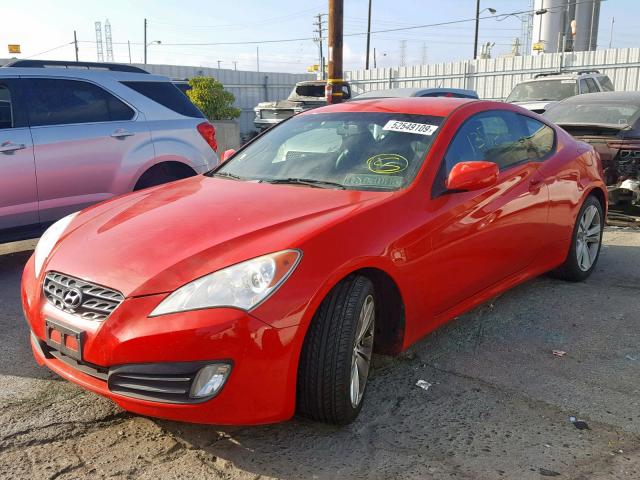 KMHHU6KH3AU031388 - 2010 HYUNDAI GENESIS CO RED photo 2