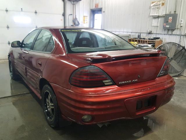 1G2NG52E0YC561241 - 2000 PONTIAC GRAND AM S MAROON photo 3