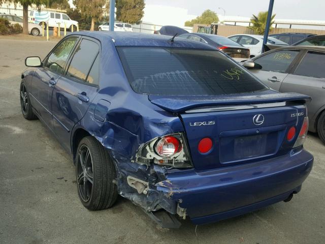 JTHBD192920044362 - 2002 LEXUS IS 300 BLUE photo 3