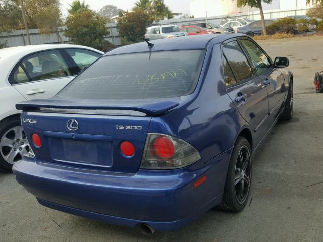 JTHBD192920044362 - 2002 LEXUS IS 300 BLUE photo 4