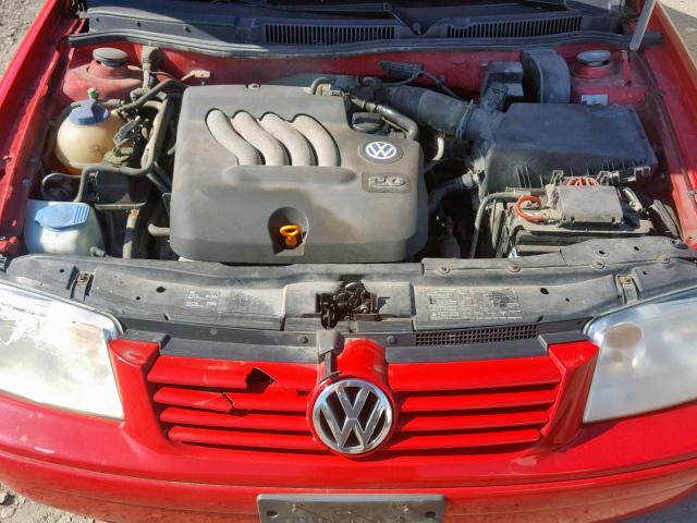 3VWRK69M63M026756 - 2003 VOLKSWAGEN JETTA GL RED photo 7