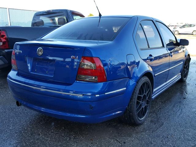 3VWSE69M04M142397 - 2004 VOLKSWAGEN JETTA GLS BLUE photo 4