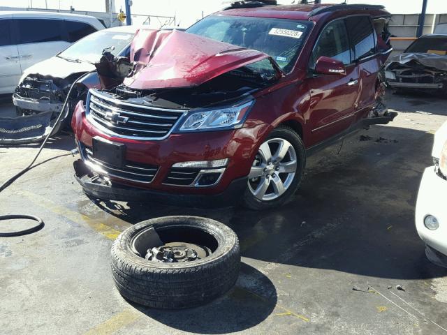 1GNKRJKD8HJ180393 - 2017 CHEVROLET TRAVERSE P MAROON photo 2