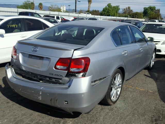 JTHBC96S475004321 - 2007 LEXUS GS 450H SILVER photo 4