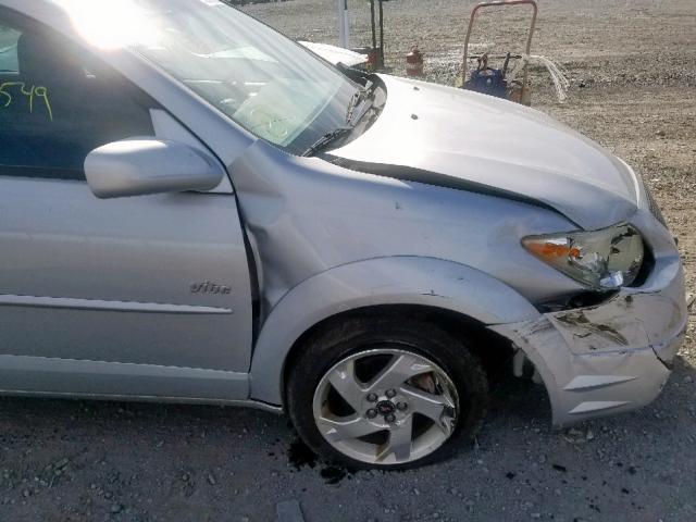 5Y2SM63865Z413674 - 2005 PONTIAC VIBE SILVER photo 9