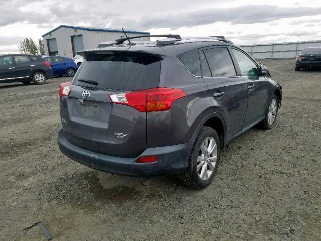 2T3DFREV9DW090615 - 2013 TOYOTA RAV4 LIMIT GRAY photo 4