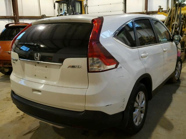 2HKRM4H71EH122025 - 2014 HONDA CR-V EXL WHITE photo 4