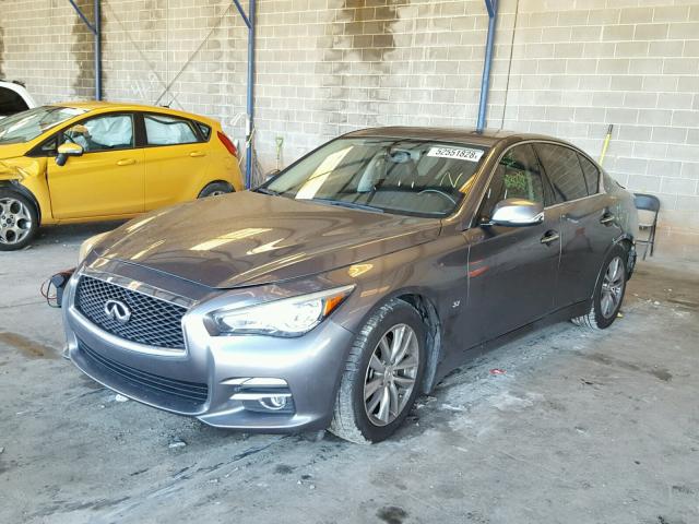 JN1BV7AP1EM674997 - 2014 INFINITI Q50 BASE GRAY photo 2