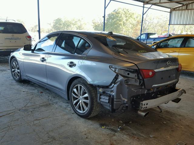 JN1BV7AP1EM674997 - 2014 INFINITI Q50 BASE GRAY photo 3