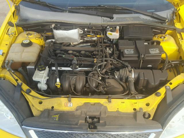 1FAFP31N87W262170 - 2007 FORD FOCUS ZX3 YELLOW photo 7