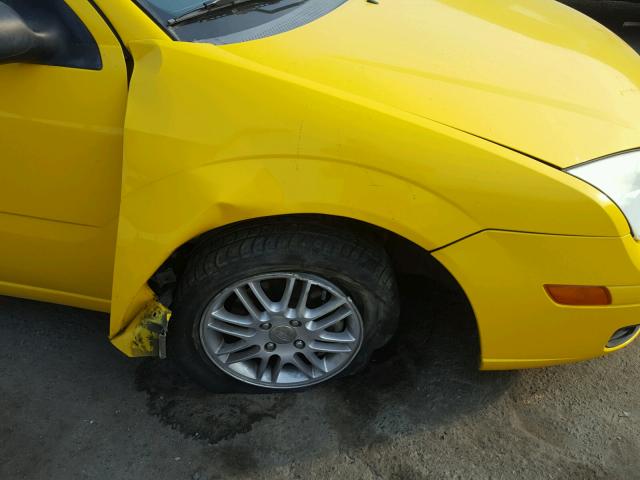 1FAFP31N87W262170 - 2007 FORD FOCUS ZX3 YELLOW photo 9