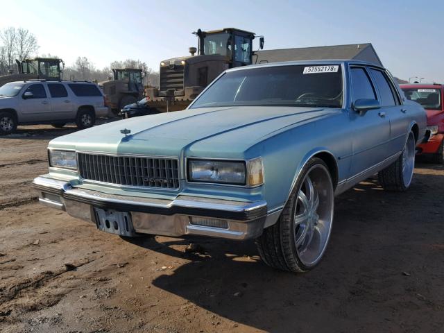 1G1BN51E9KR140427 - 1989 CHEVROLET CAPRICE CL BLUE photo 2