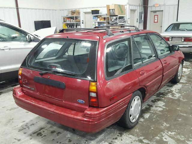 1FARP15J9RW283119 - 1994 FORD ESCORT LX BURGUNDY photo 4