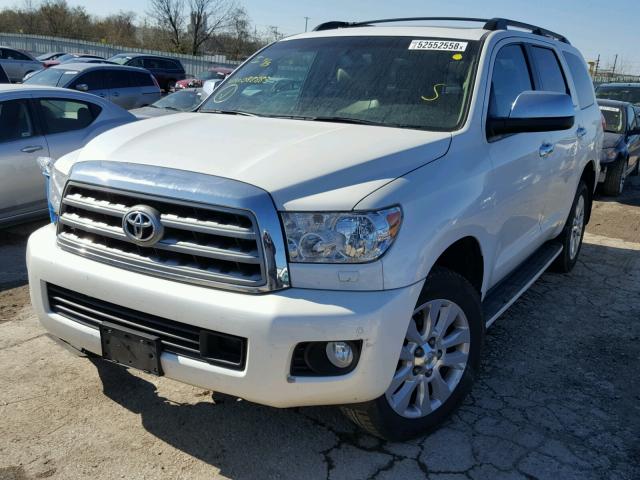 5TDDW5G17DS088883 - 2013 TOYOTA SEQUOIA PL WHITE photo 2