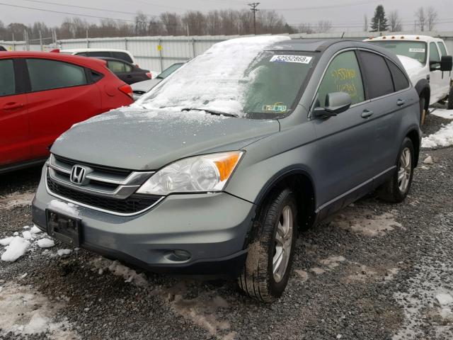 JHLRE4H71BC032963 - 2011 HONDA CR-V EXL GREEN photo 2