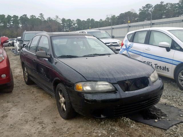 3N1AB51A12L726185 - 2002 NISSAN SENTRA SE- BLACK photo 1