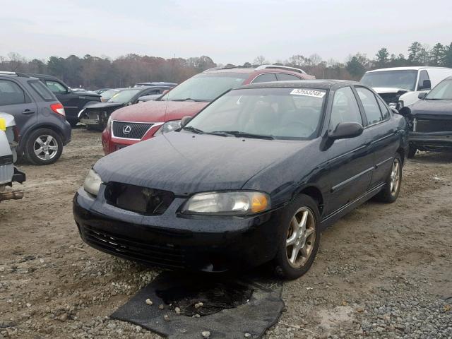 3N1AB51A12L726185 - 2002 NISSAN SENTRA SE- BLACK photo 2