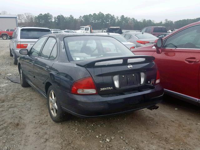 3N1AB51A12L726185 - 2002 NISSAN SENTRA SE- BLACK photo 3