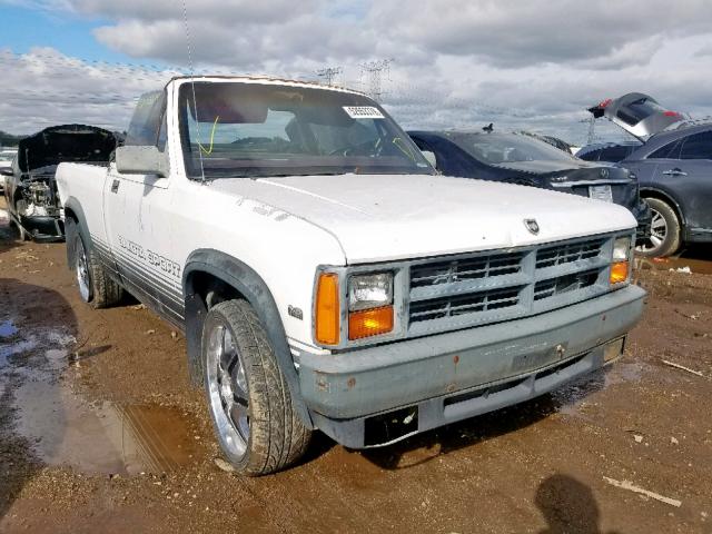 1B7FL69X2KS166385 - 1989 DODGE DAKOTA SPO WHITE photo 1