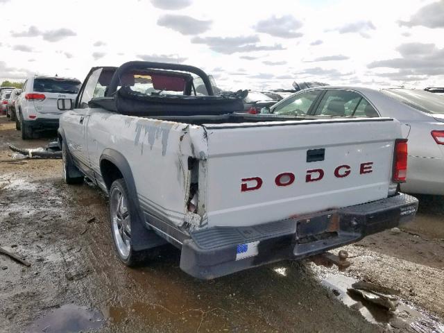 1B7FL69X2KS166385 - 1989 DODGE DAKOTA SPO WHITE photo 3