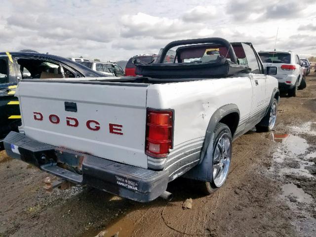 1B7FL69X2KS166385 - 1989 DODGE DAKOTA SPO WHITE photo 4