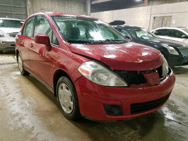 3N1BC11E39L440796 - 2009 NISSAN VERSA S RED photo 1