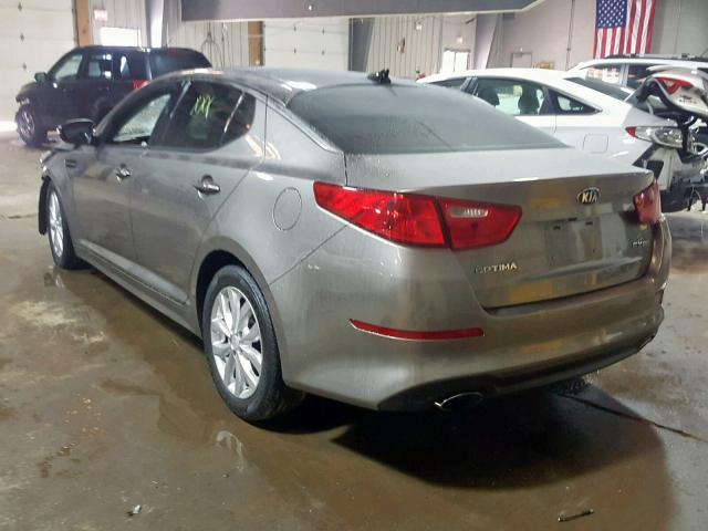 5XXGN4A70FG384937 - 2015 KIA OPTIMA EX GRAY photo 3