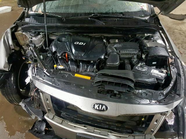 5XXGN4A70FG384937 - 2015 KIA OPTIMA EX GRAY photo 7