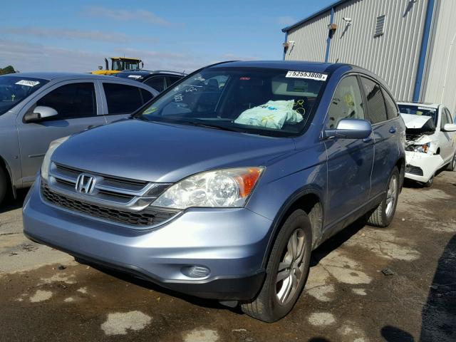 5J6RE3H73AL024640 - 2010 HONDA CR-V EXL BLUE photo 2