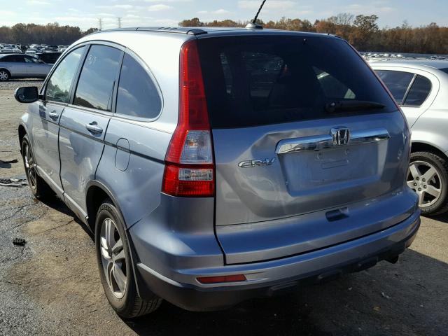 5J6RE3H73AL024640 - 2010 HONDA CR-V EXL BLUE photo 3