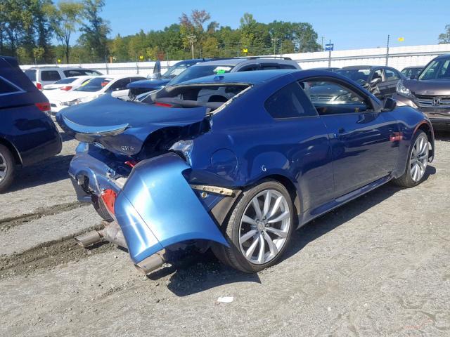 JNKCV64E38M112219 - 2008 INFINITI G37 BASE BLUE photo 4