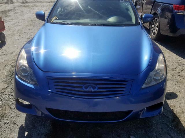 JNKCV64E38M112219 - 2008 INFINITI G37 BASE BLUE photo 7