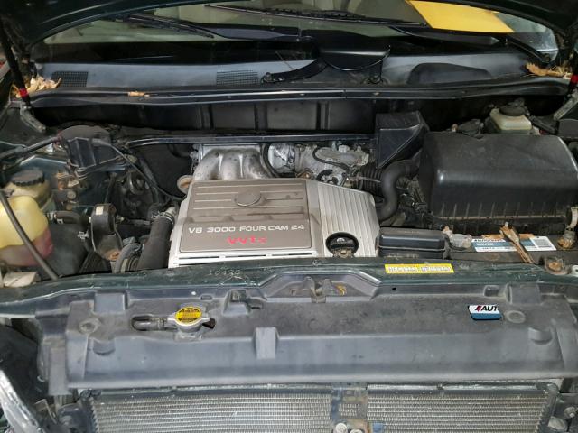 JT6HF10UXX0050965 - 1999 LEXUS RX 300 GREEN photo 7