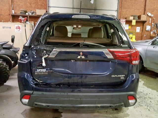 JA4AZ3A3XGZ021765 - 2016 MITSUBISHI OUTLANDER BLUE photo 9