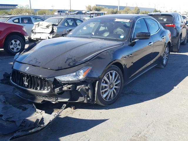 ZAM57XSA8E1093735 - 2014 MASERATI GHIBLI BLACK photo 2