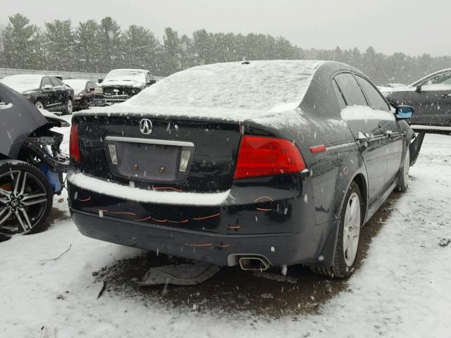 19UUA66205A068666 - 2005 ACURA TL BLACK photo 4