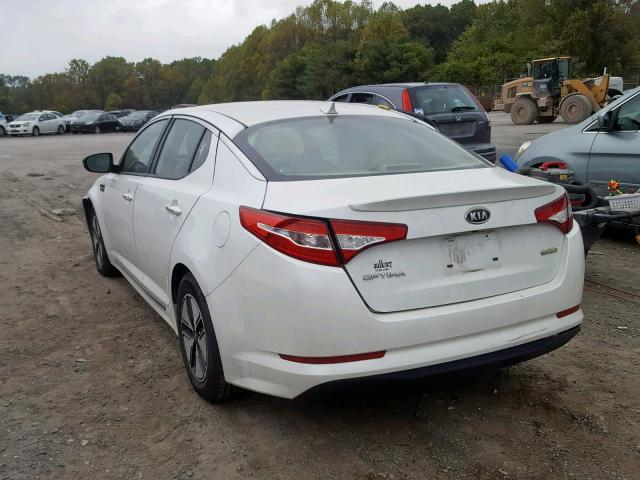 KNAGM4AD9B5003865 - 2011 KIA OPTIMA HYB WHITE photo 3