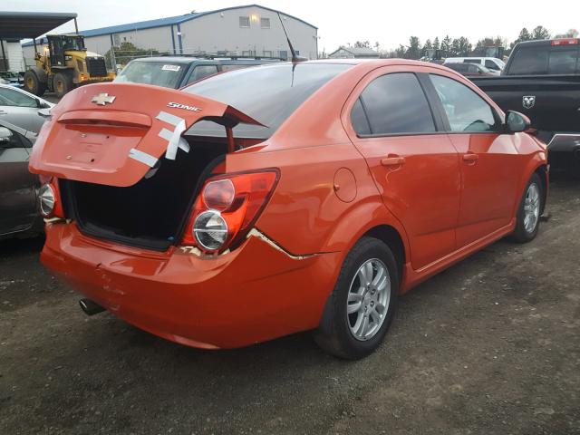 1G1JA5SH8C4227492 - 2012 CHEVROLET SONIC LS 橙色 照片 4