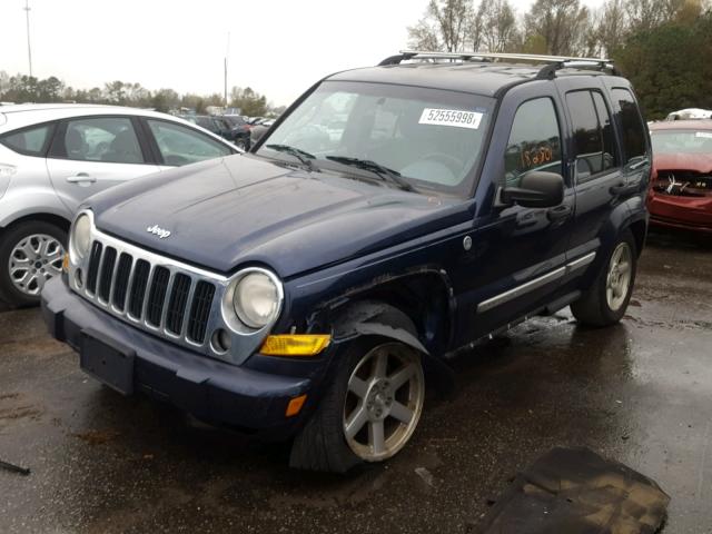 1J4GL58K17W523277 - 2007 JEEP LIBERTY LI BLUE photo 2