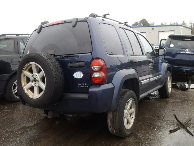 1J4GL58K17W523277 - 2007 JEEP LIBERTY LI BLUE photo 4